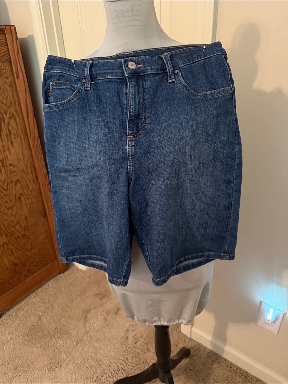 Lee Women's Dark Blue Denim Bermuda Shorts